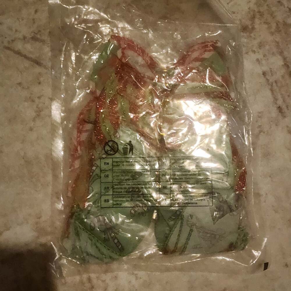 12 Pieces Red and Green Glitter Christmas Decorative Bows